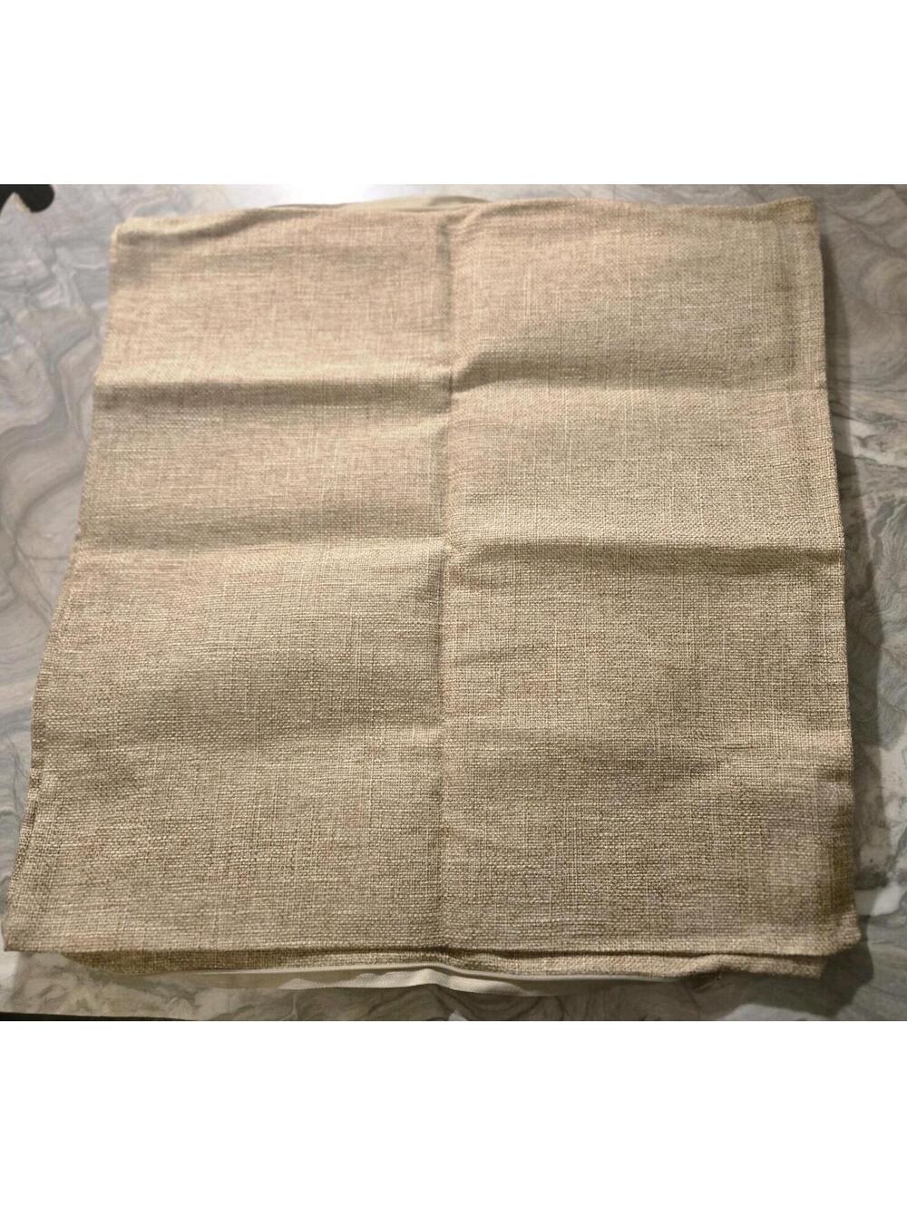 2 Beige Large Pillow Covers